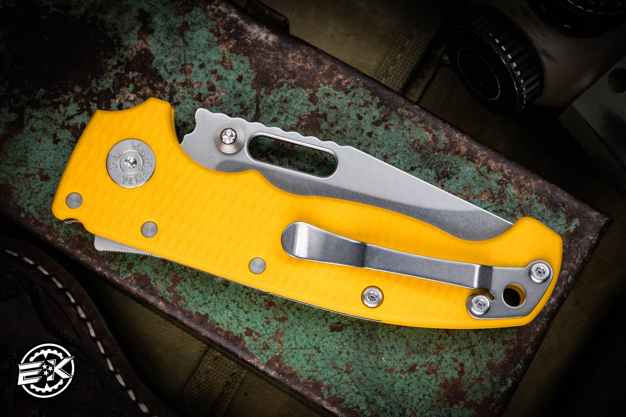 Demko Knives MG AD20S Bright Yellow G10 Shark Lock Folder 20CV