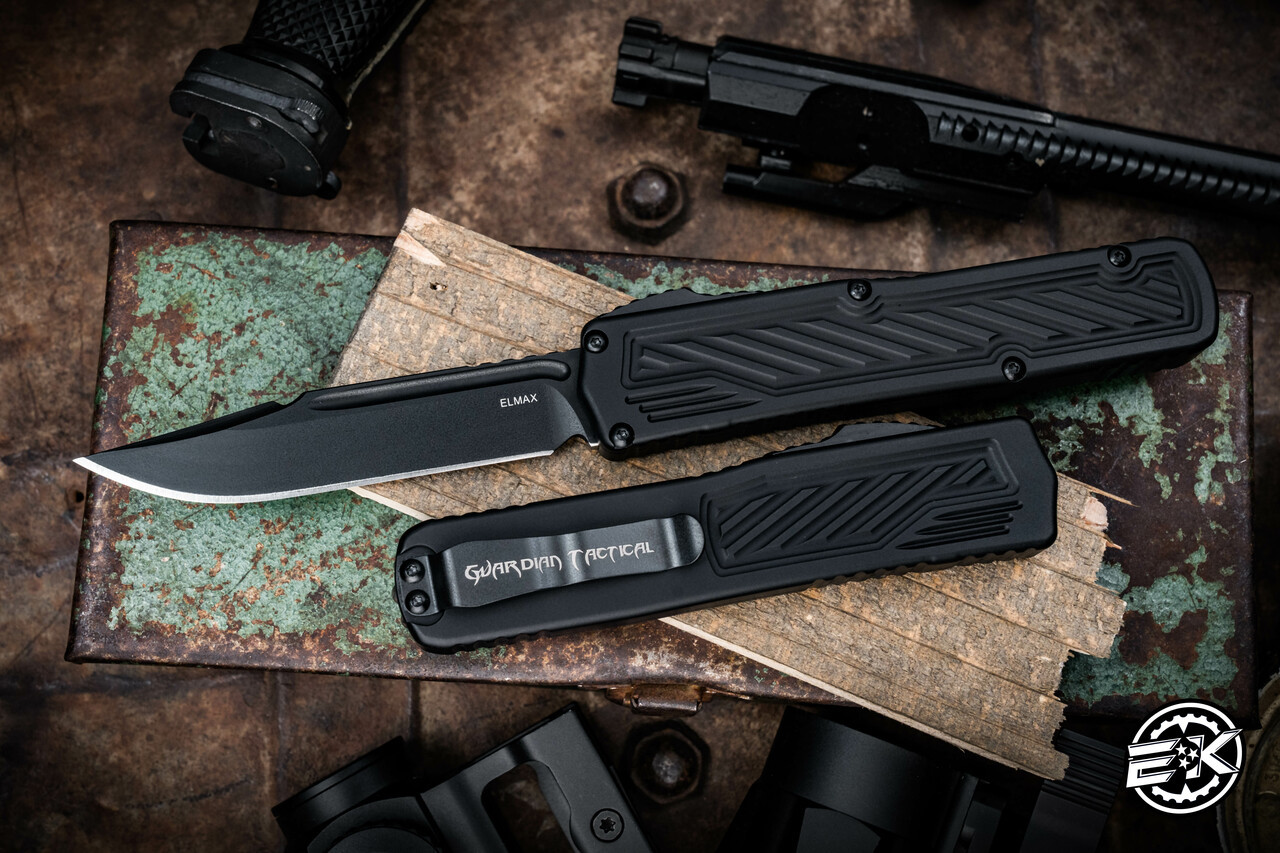 Guardian Tactical SCOUT OTF Automatic Black Aluminum OTF Knife 3.4