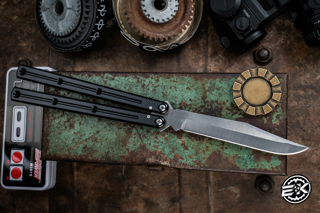 Squid Industries Krake Raken V3 Black Butterfly Balisong 4.3