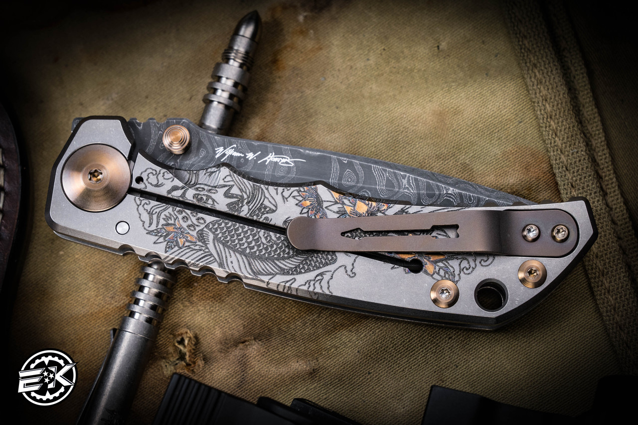 Spartan Blades SHF Harsey Folder Limited Edition Koi Fish Engraved