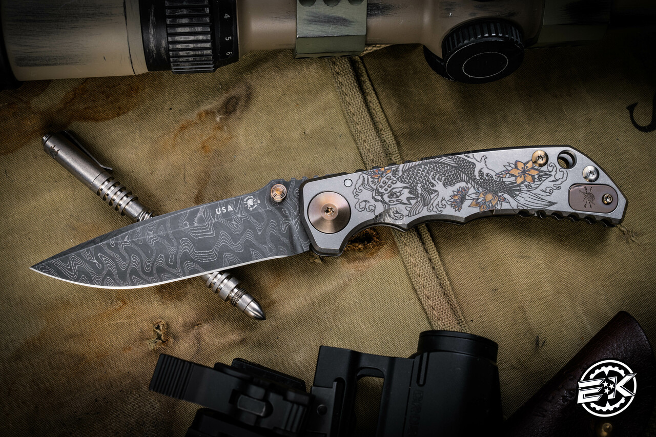 Spartan Blades SHF Harsey Folder Limited Edition Koi Fish Engraved