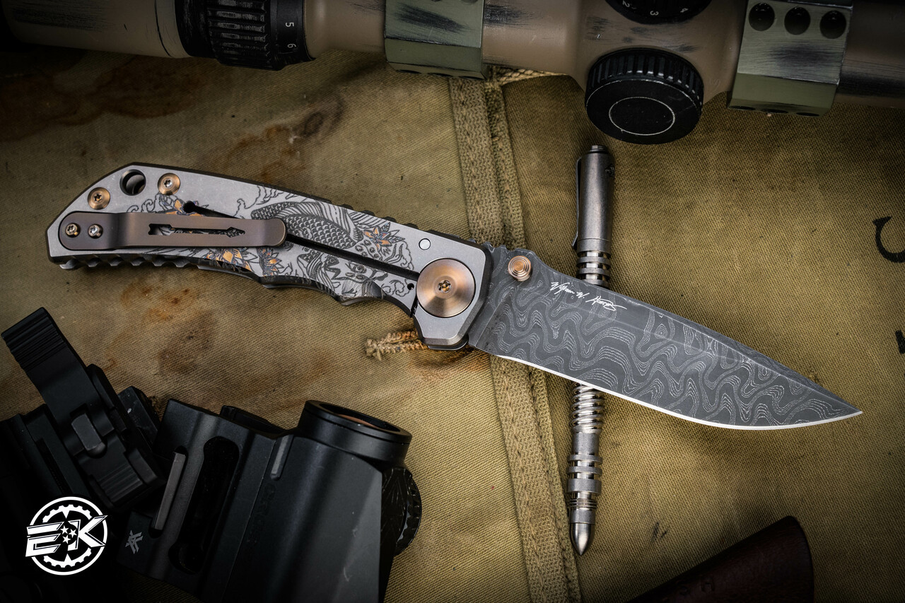 Spartan Blades SHF Harsey Folder Limited Edition Koi Fish Engraved