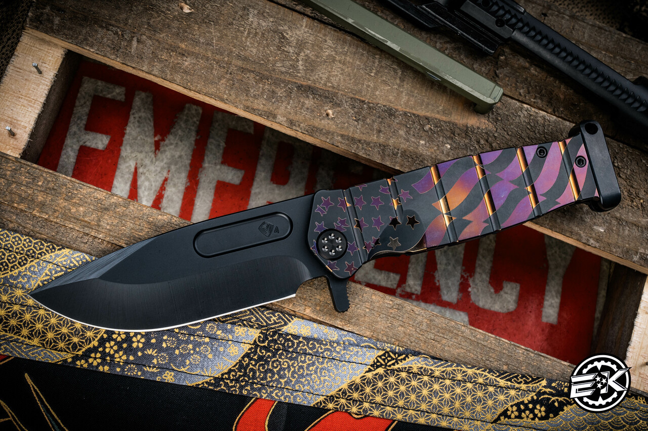 Medford USMC FF Fighter Flipper Folding Knife Titanium Bronze