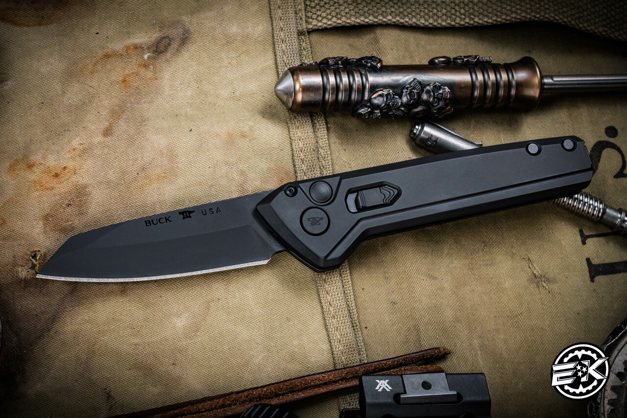 Buck Knives 838 Deploy Black Aluminum Automatic Folding Knife 3 