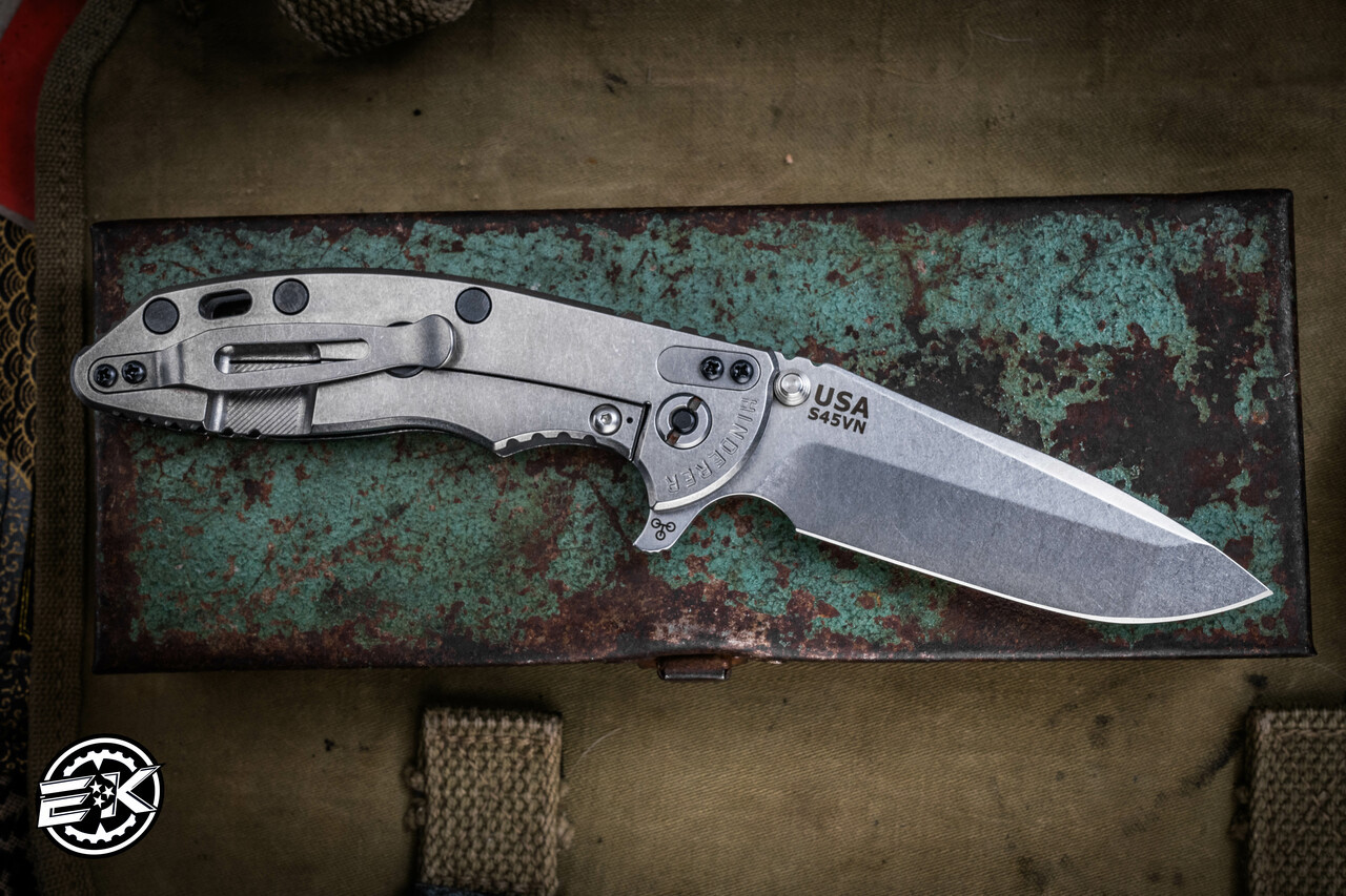 Rick Hinderer Knives XM-18 Knife Titanium Dog Paws G10 3.5″ Spanto