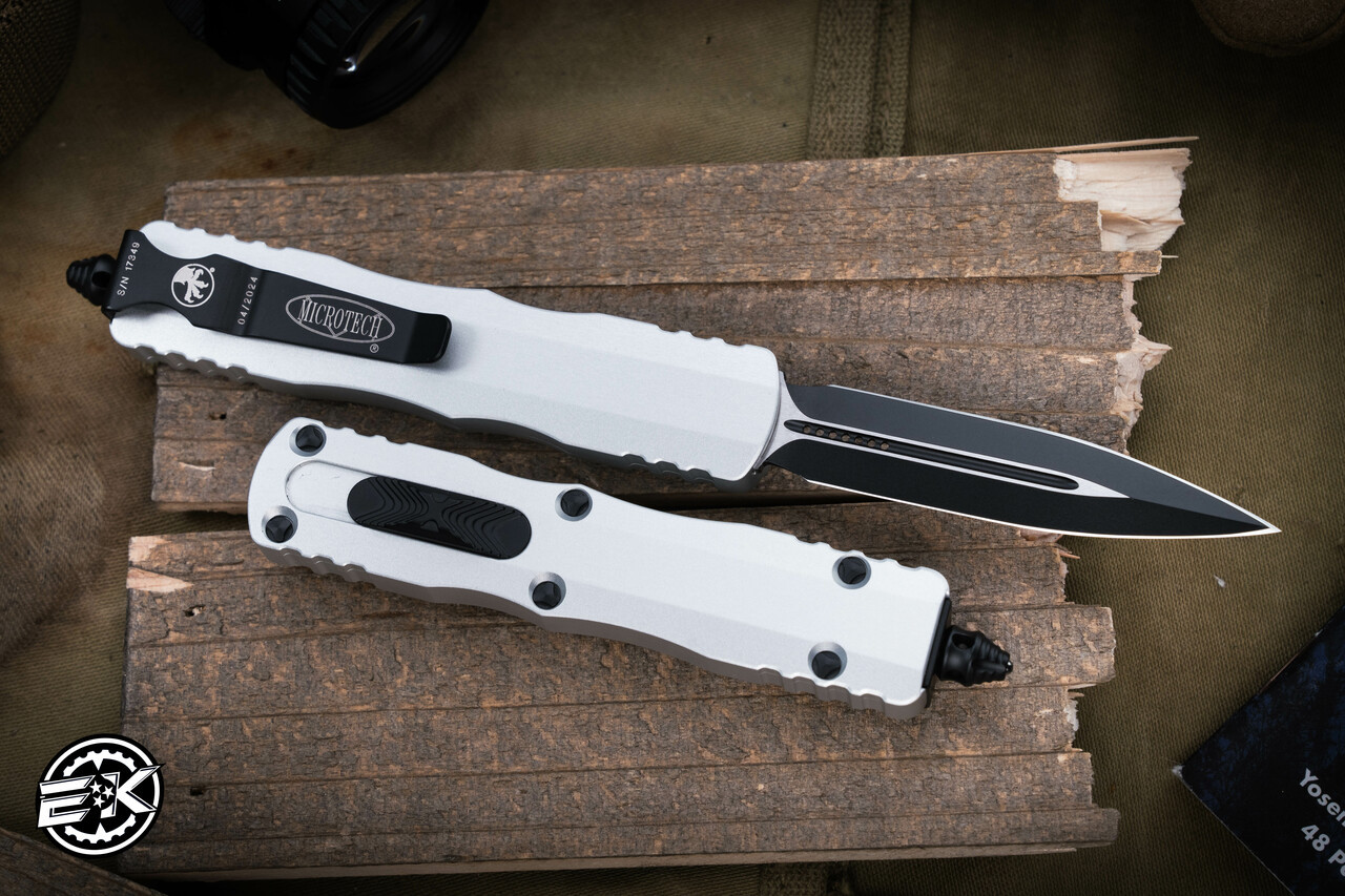 Microtech Dirac OTF Automatic Knife Clear Silver 3