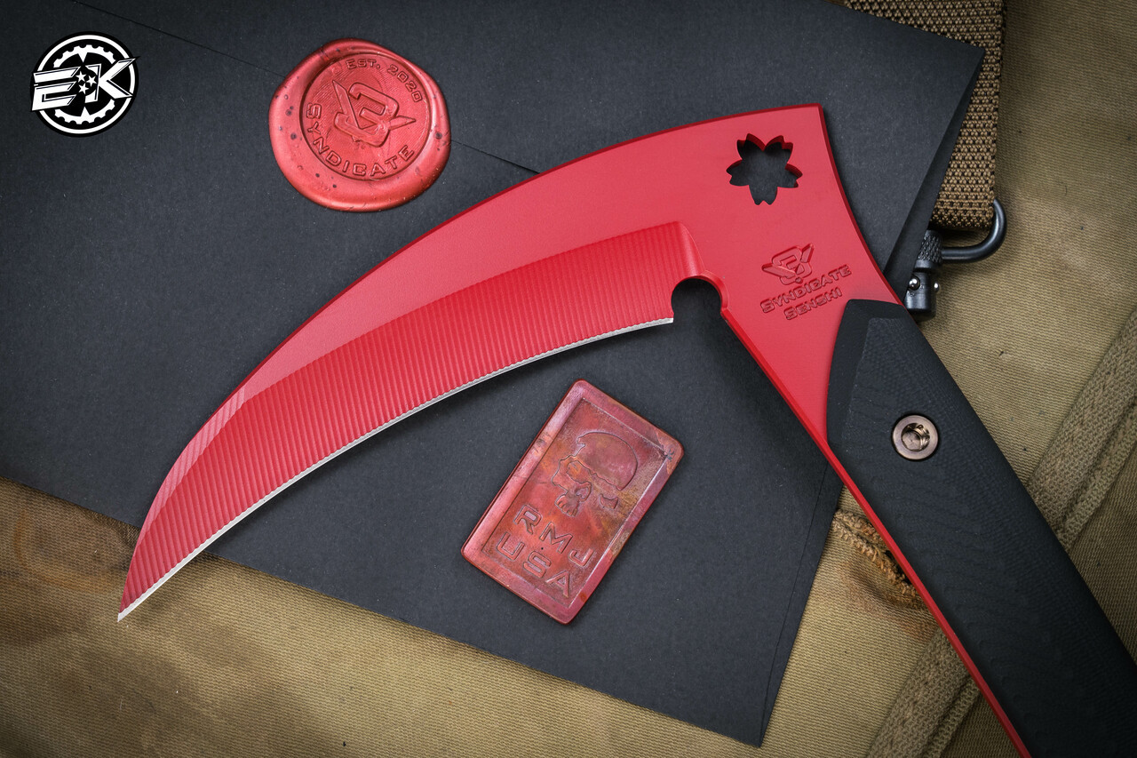 RMJ Tactical 3V Syndicate Senshi Tomahawk Scythe Black G10 15