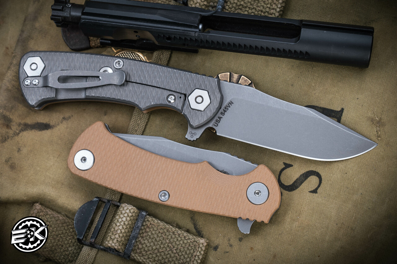 Hinderer Knives Project X Flipper Knife Coyote G10 3.65