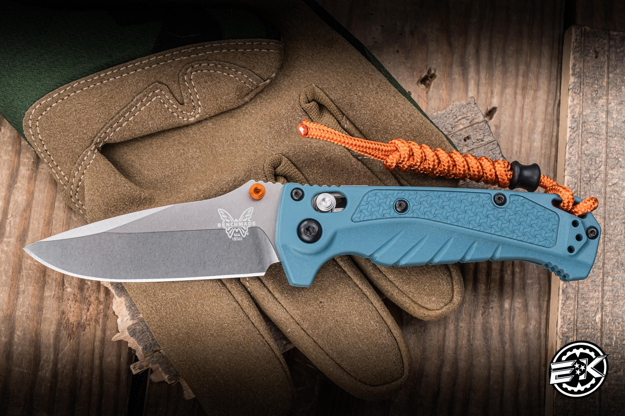 Benchmade Water Mini Adira Folding Knife Depth Blue Grivory 3.2