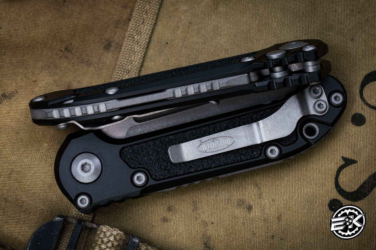 Microtech LUDT Automatic Folding Knife Black/Grip Inlay 3.4