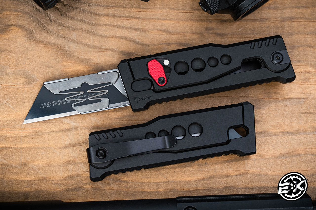 Reate EXO-U Gravity Utility Knife Black Speedhole Aluminum 2.3
