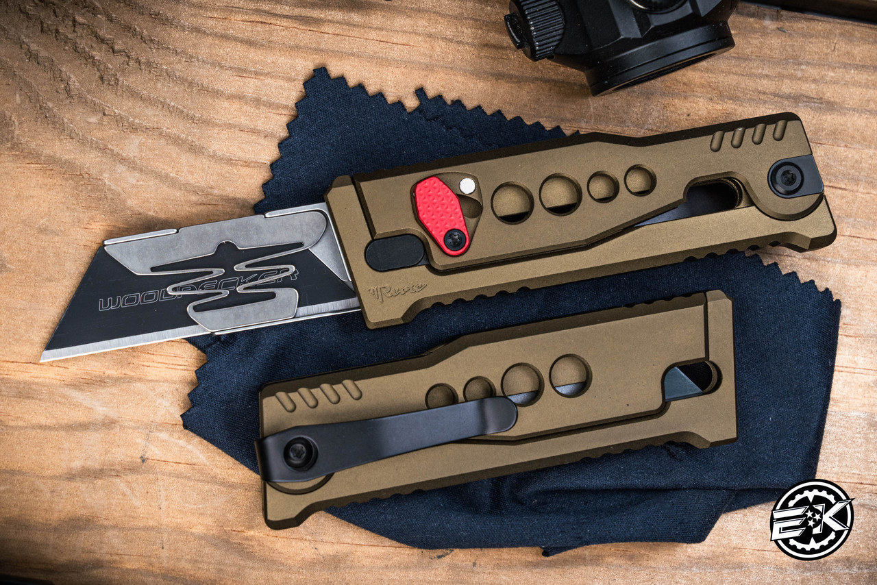 Reate EXO-U Gravity Knife Bronze Speedhole Aluminum 2.3