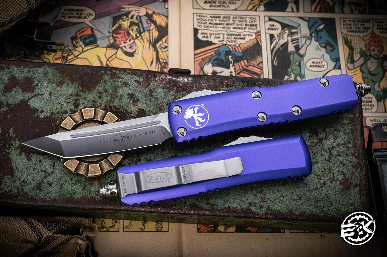 Microtech UTX-85 OTF Automatic Knife Purple 3.1