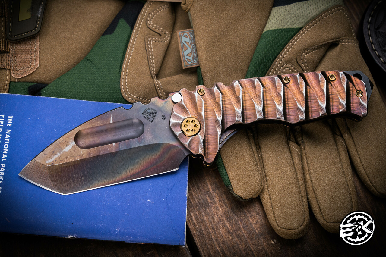 Medford Praetorian Ti Folding Knife Rose-Bronze/Silver Twisted
