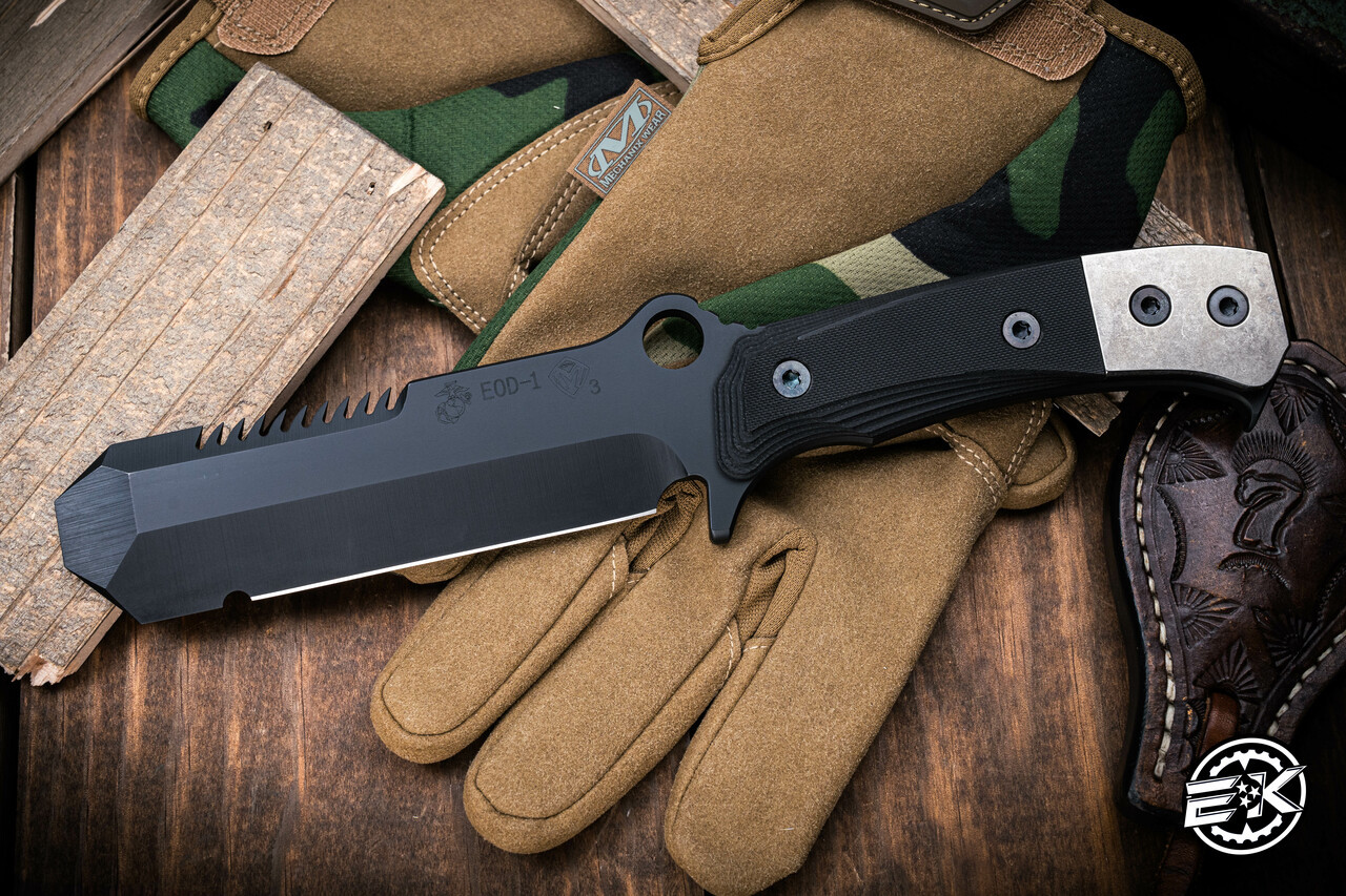 Medford USMC EOD Fixed Blade Black G10/Titanium 5
