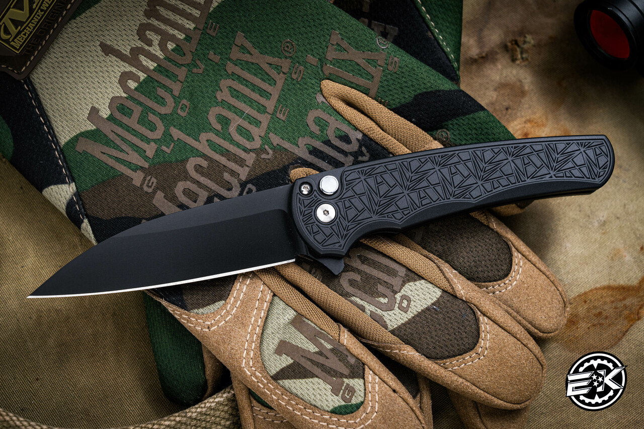 ProTech Malibu Titanium Flipper Knife Nexus Textured Black 3.25