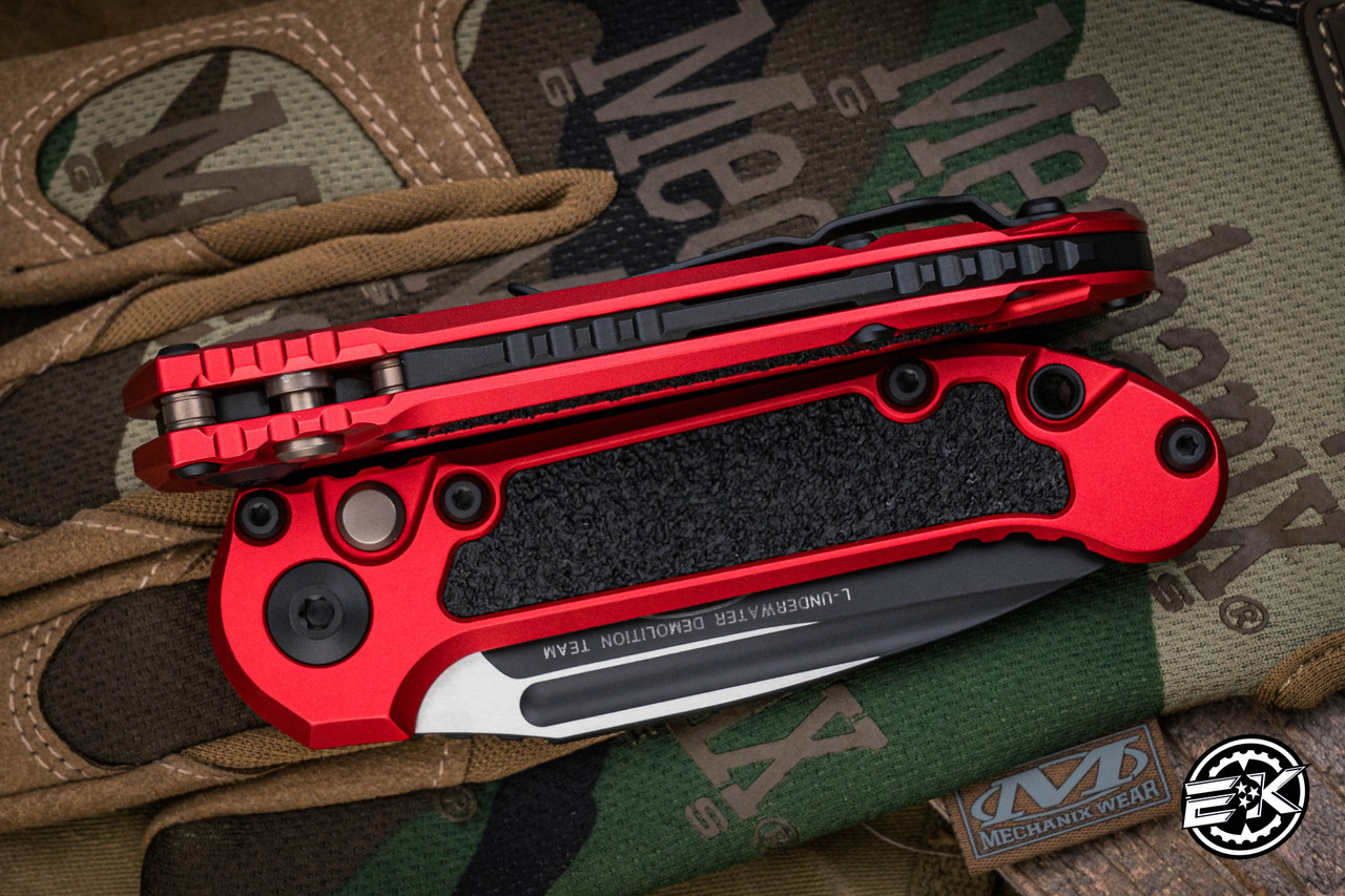 Microtech LUDT Gen III Automatic Folding Knife Red 3.4