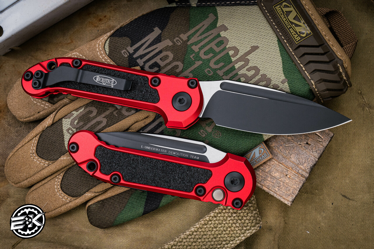 エスティーローダー　イヤー オブ ザ コンパクト ラビット Microtech LUDT Gen III Automatic Folding Knife Red 3.4