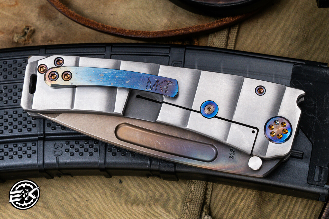 Medford Marauder-H Folding Knife Silver Armadillo Sculpted