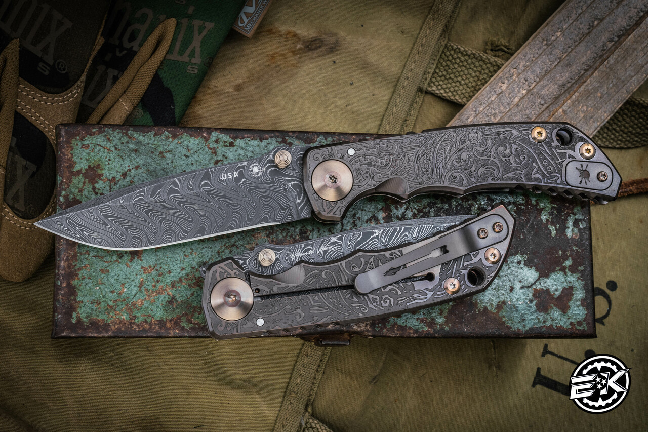 Spartan Blades SHF Custom Harsey Folder Knife Relic Engraved