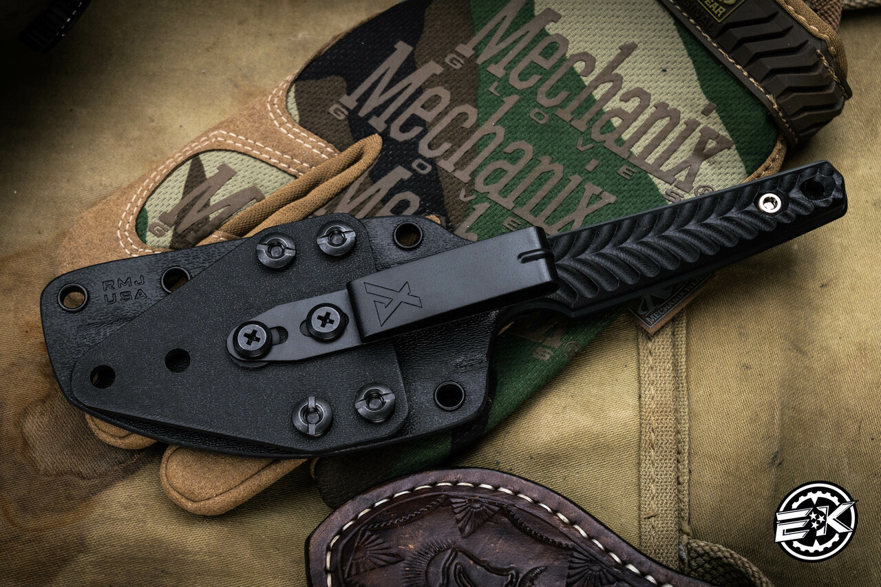RMJ Tactical UNMEI Kwaiken Fixed Blade Knife Black G10 4