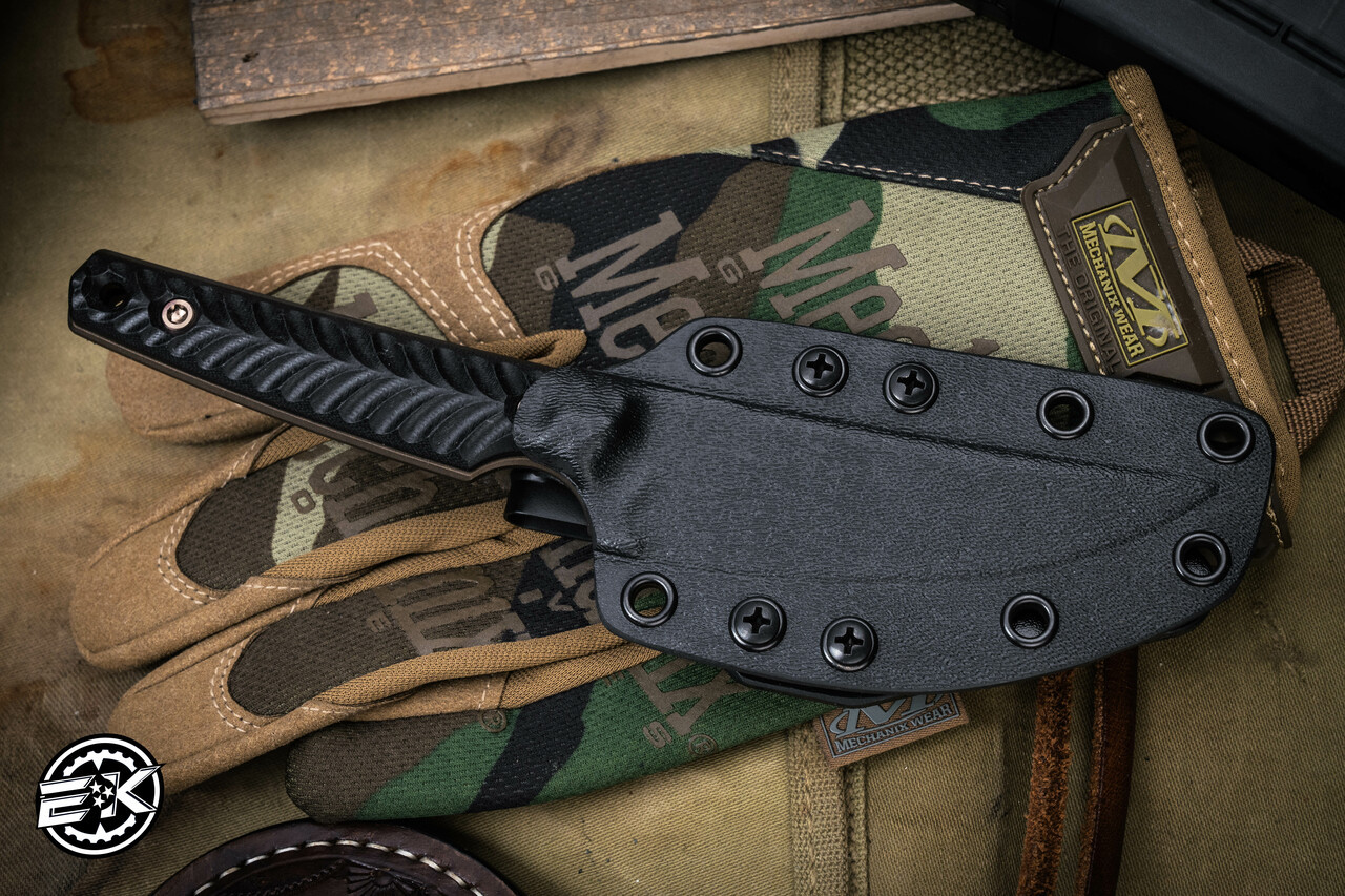 RMJ Tactical UNMEI Kwaiken Fixed Blade Knife Black G10 4