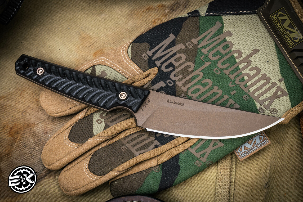 RMJ Tactical UNMEI Kwaiken Fixed Blade Knife Black G10 4