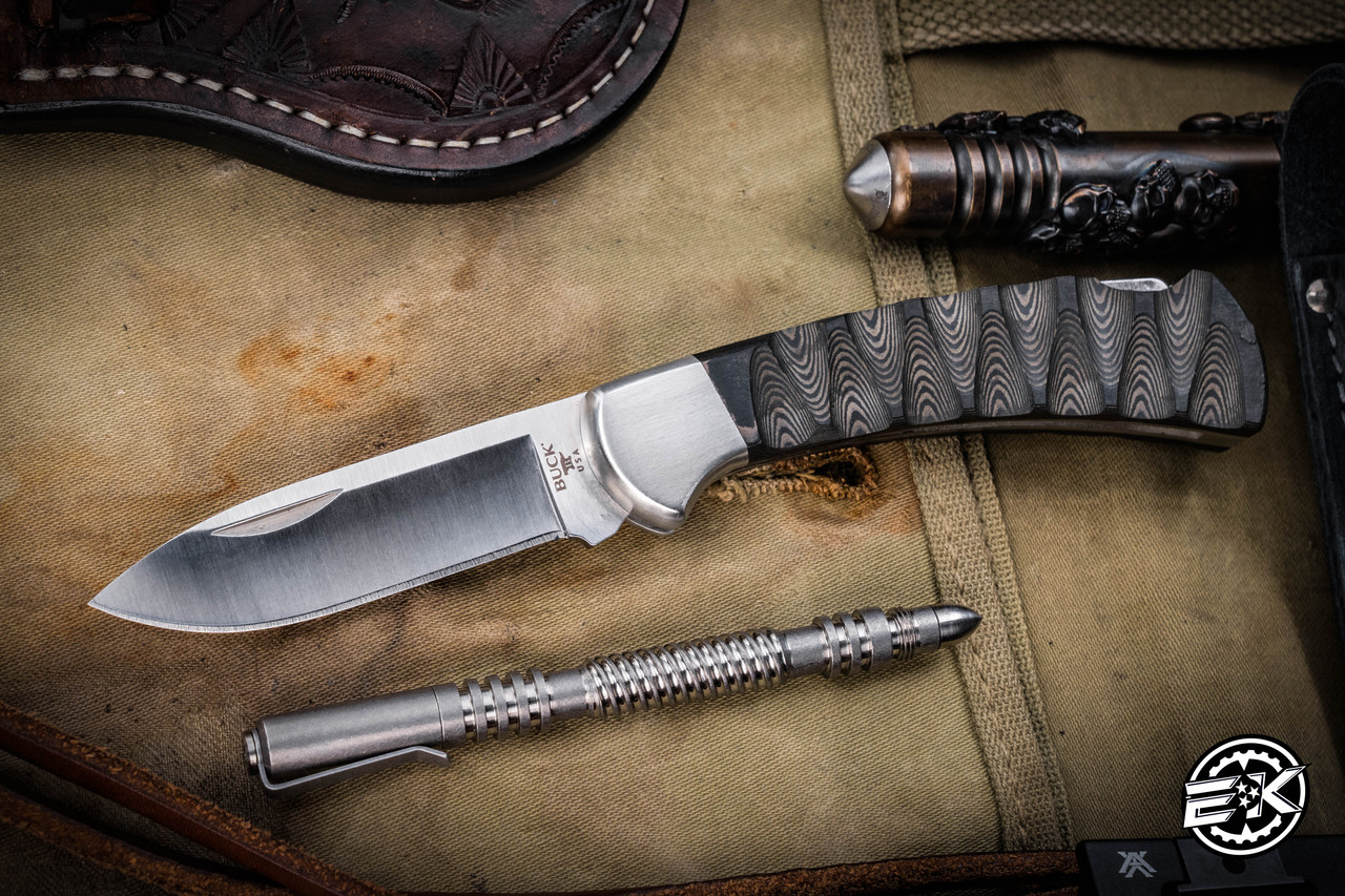 Buck Knives 112 Ranger Pro Drop Point Knife Black/Brown Richlite 3