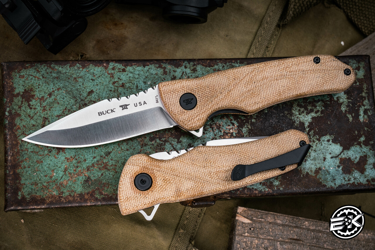 Buck 841 Sprint Pro Flipper Knife Natural Micarta 3