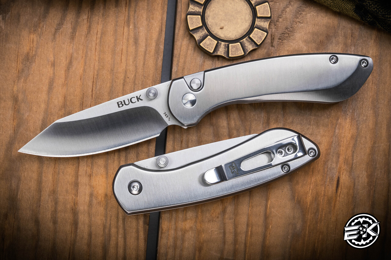 Buck Knives 743 Mini Sovereign Button Lock Knife Stainless Steel