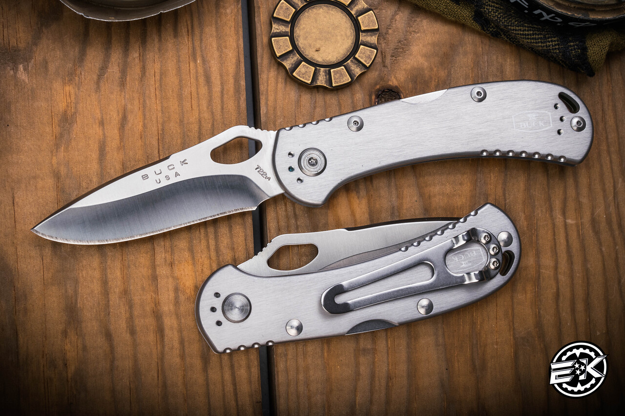 Buck SpitFire Lockback Knife Gray 3.25