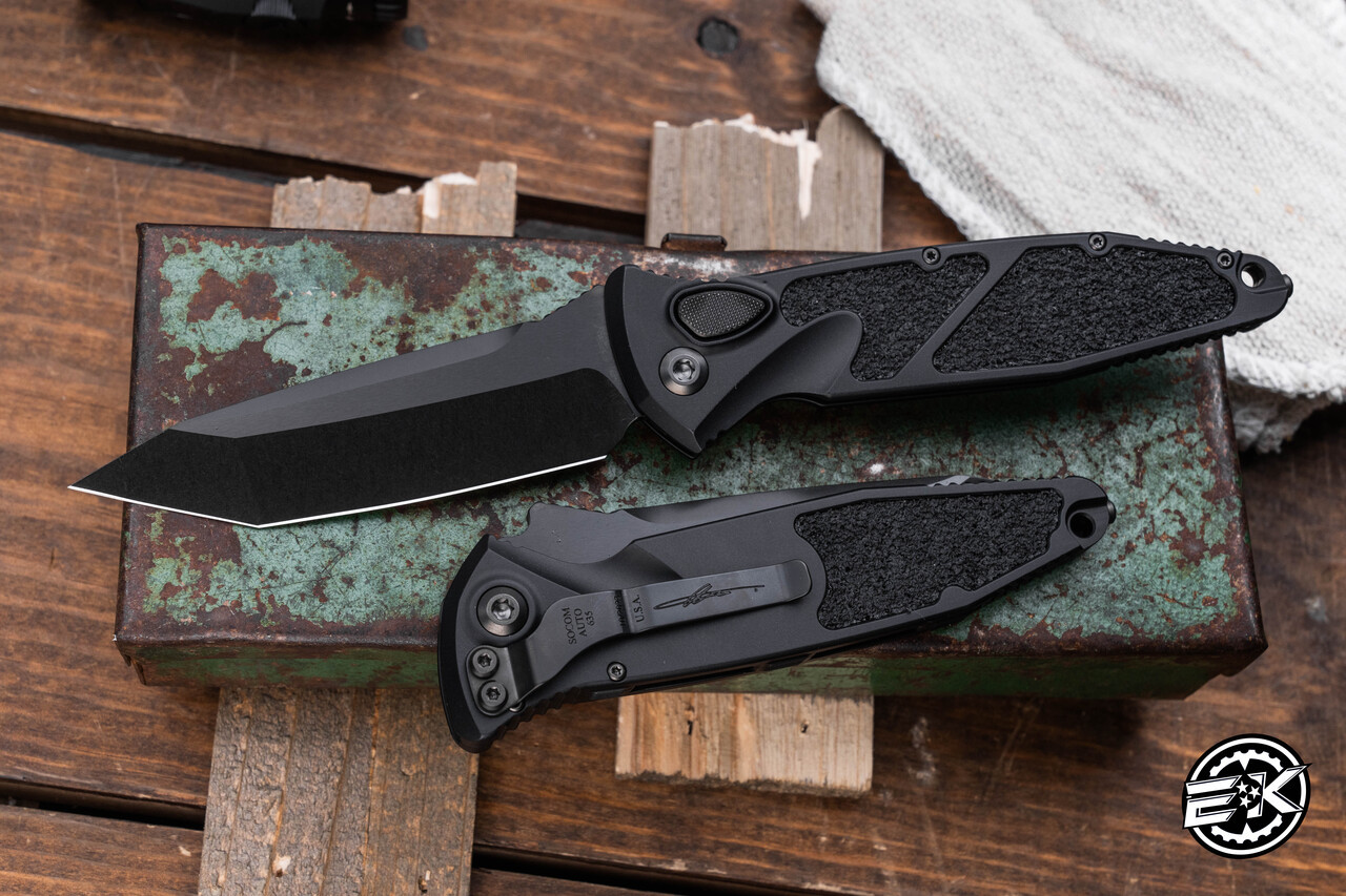 Microtech Socom Elite Automatic Folding Knife DLC Shadow 4