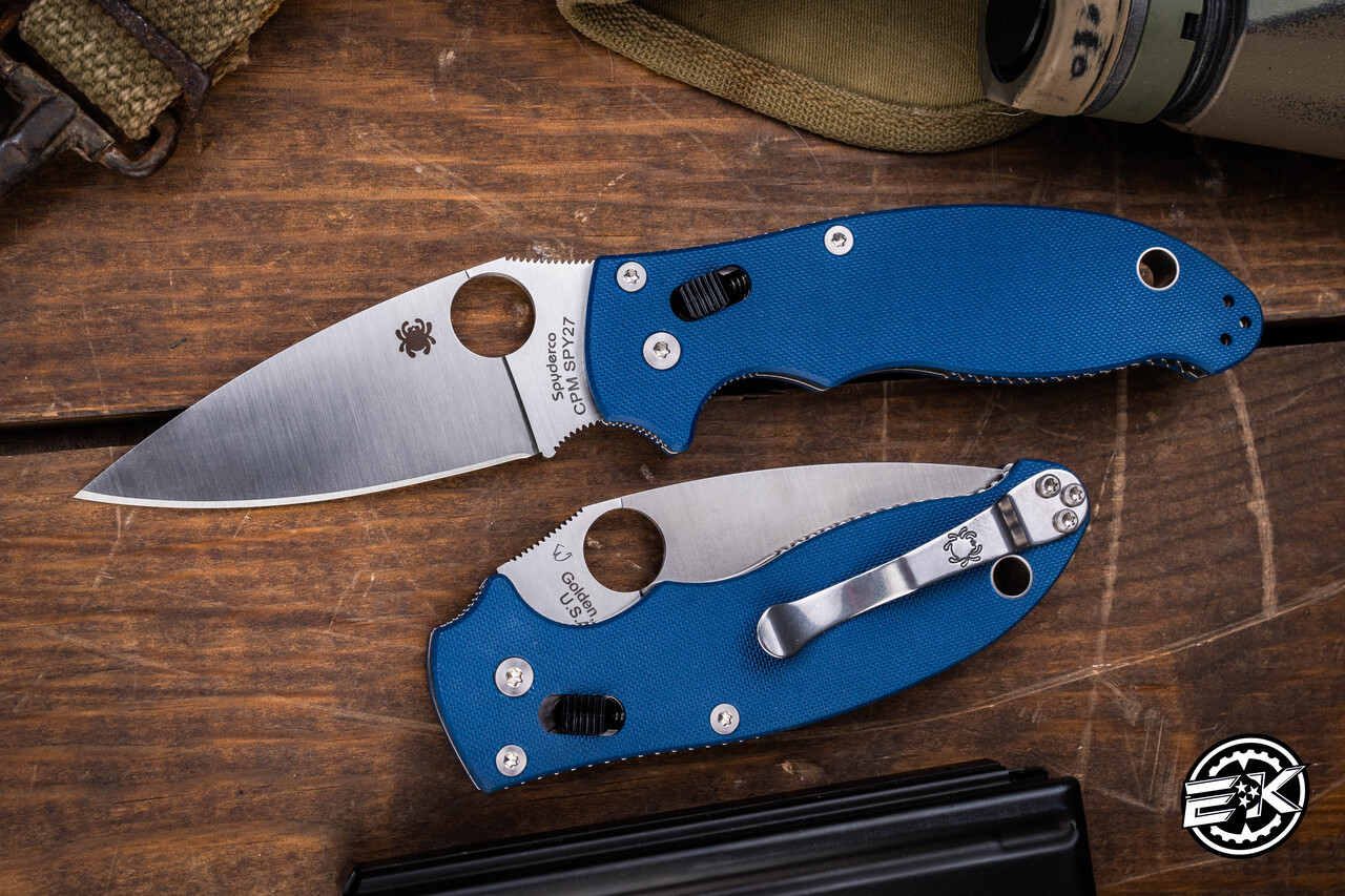 Spyderco Manix 2 Folding Knife Cobalt Blue G10 3.3