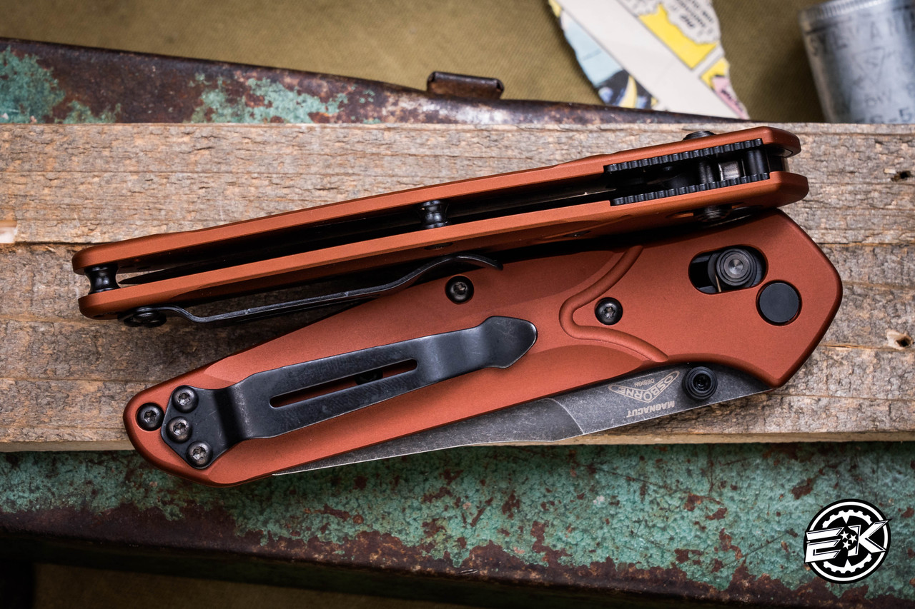 Benchmade Osborne AXIS Folding Knife Burnt Copper Aluminum Benchmade Osborne AXIS Folding Knife Burnt Copper Aluminum