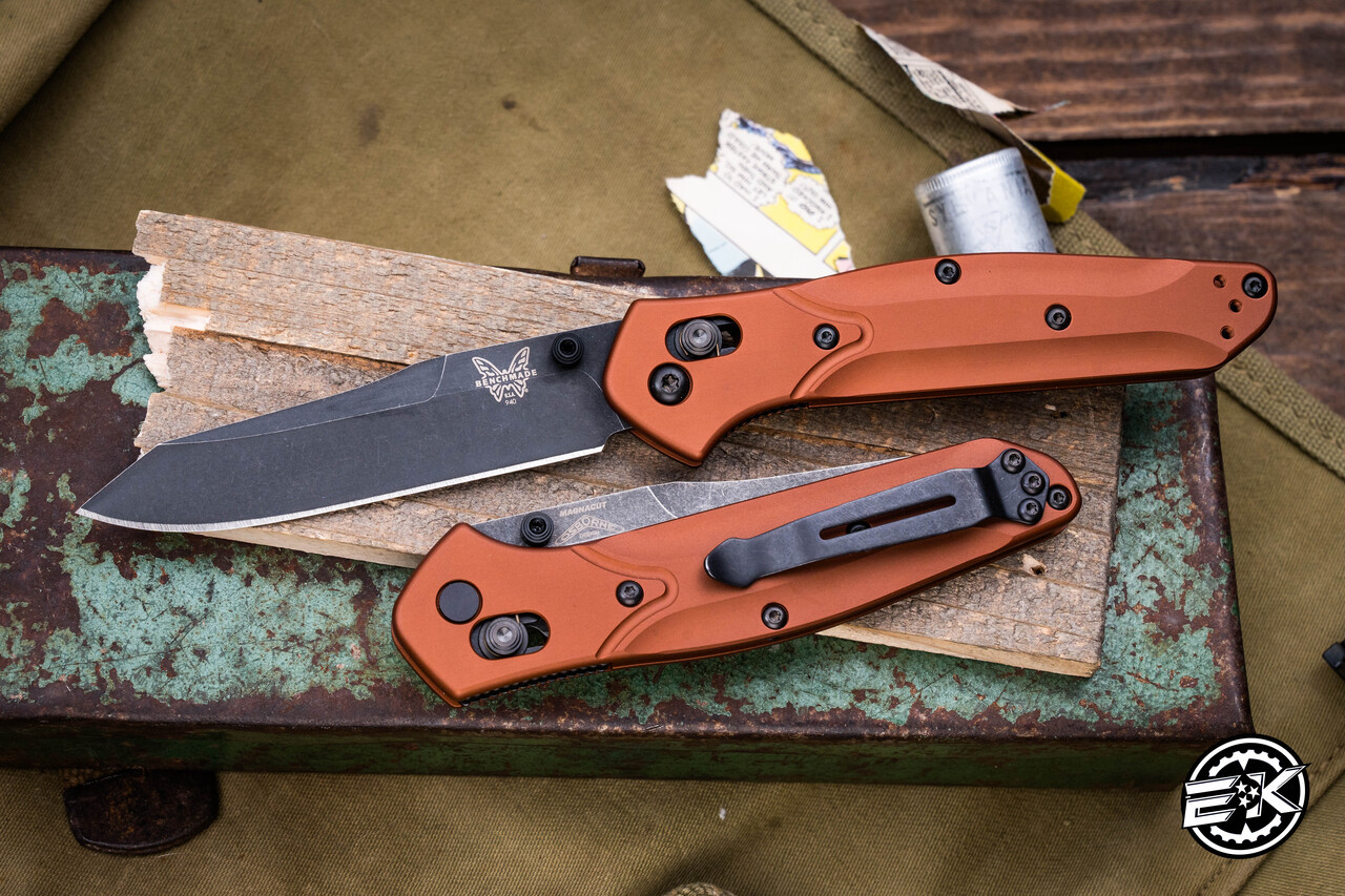 Benchmade Osborne AXIS Folding Knife Burnt Copper Aluminum 3.4