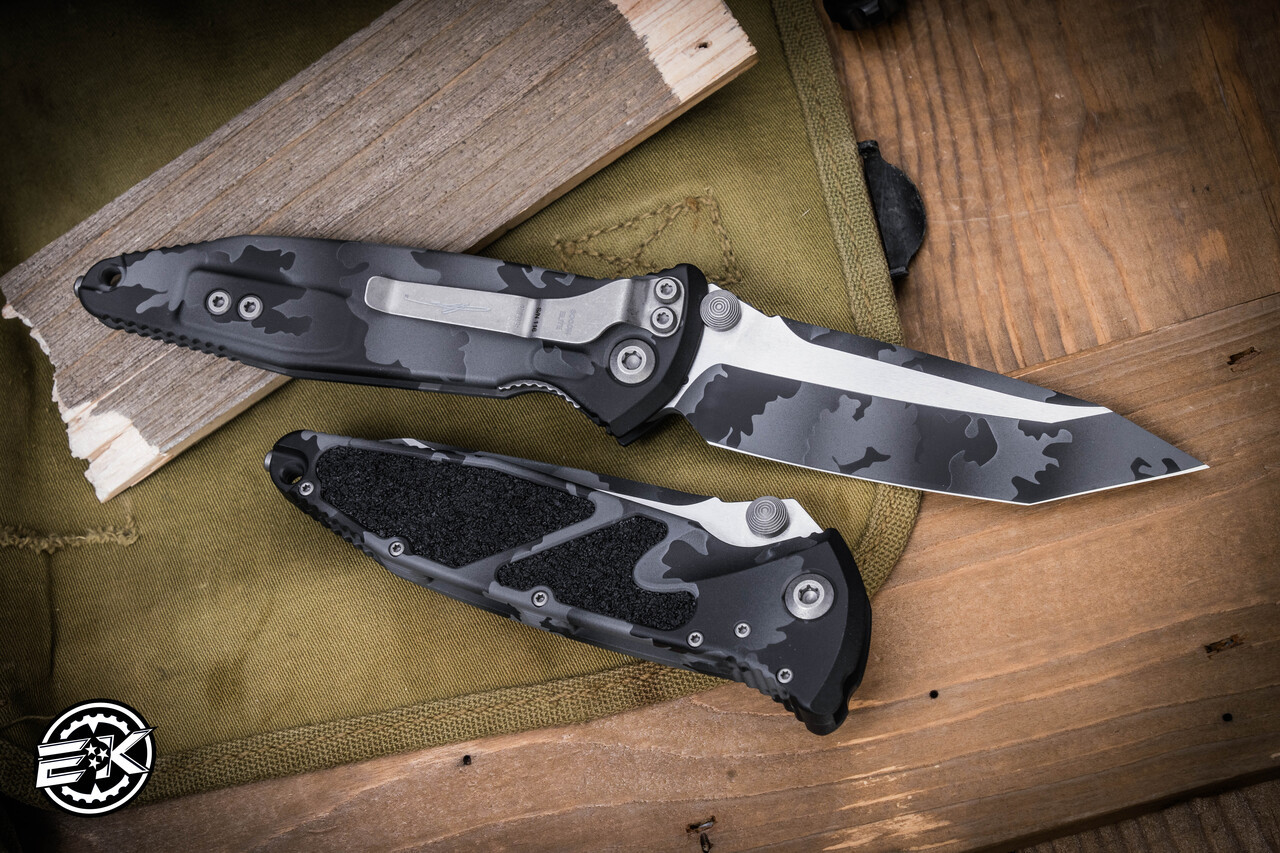 Microtech Socom Elite Manual Folding Knife Urban Camo 4" Tanto 161-1UCS