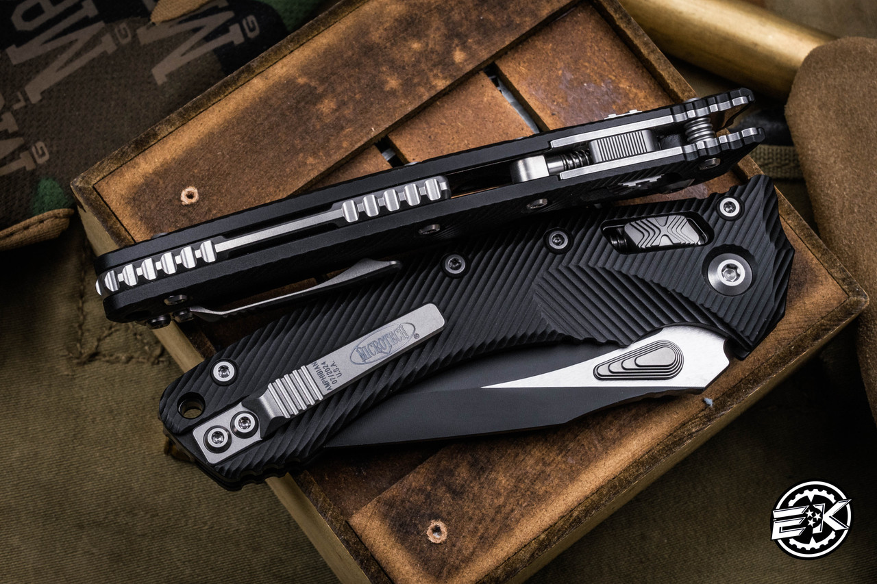 Microtech Amphibian Ram-LOK Folding Knife Fluted Aluminum 3.9