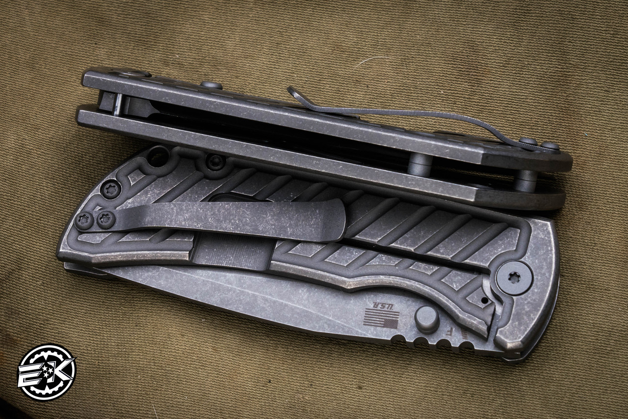 McNees Knives MAC 2 GEN 2 Folding Knife Atomic Fastback Titanium
