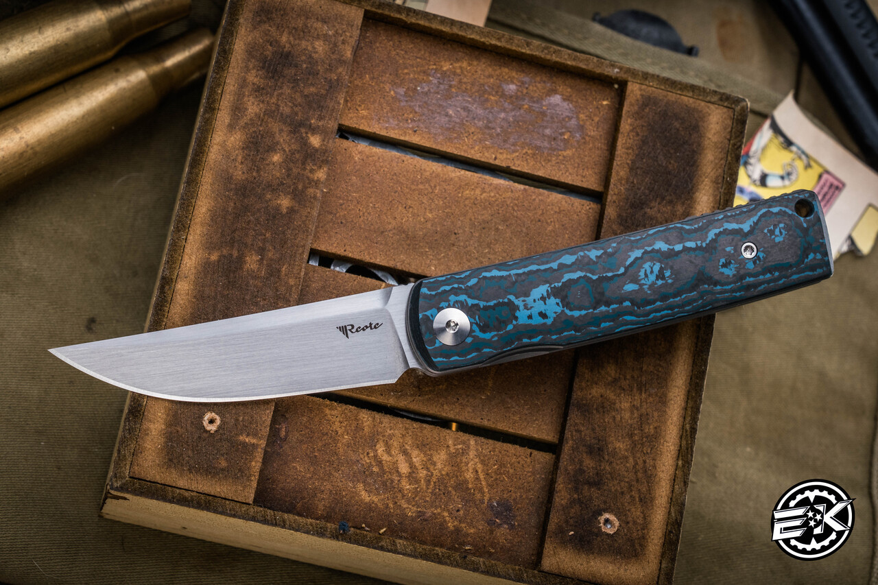 Reate Knives Bushido Front Flipper Liner Lock Knife Arctic Storm