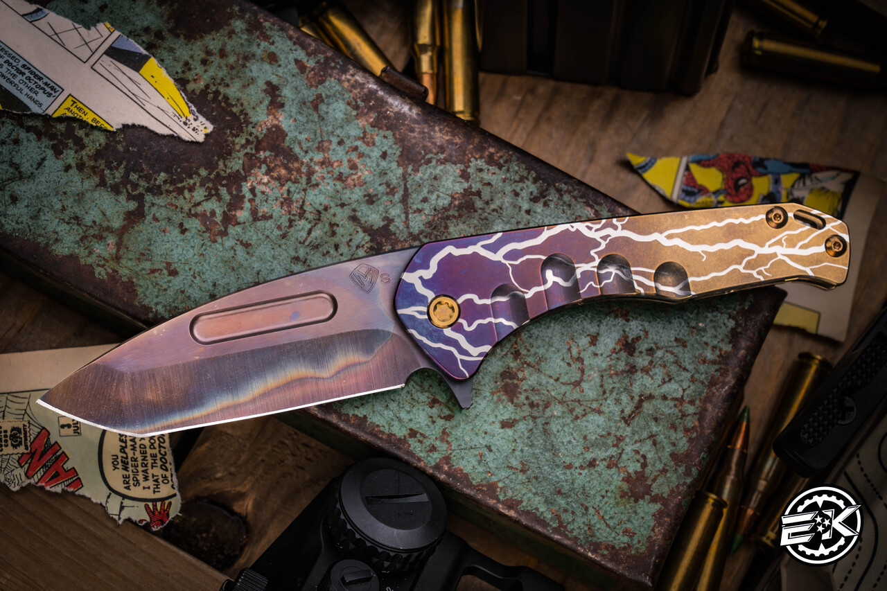 Medford Praetorian Slim Flipper Folding Knife Bronze/Violet