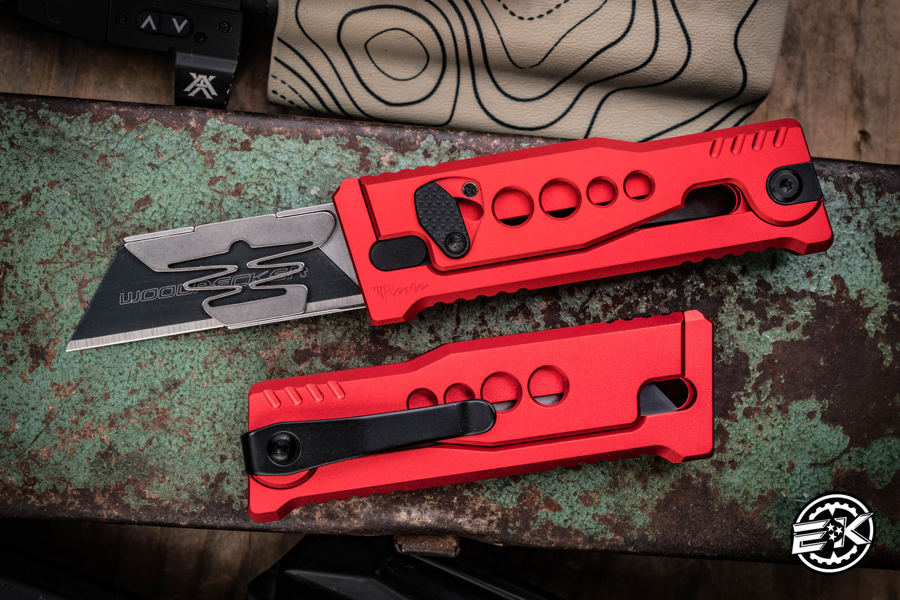 Reate EXO-U Gravity Utility Knife Red Speedhole Aluminum 2.3