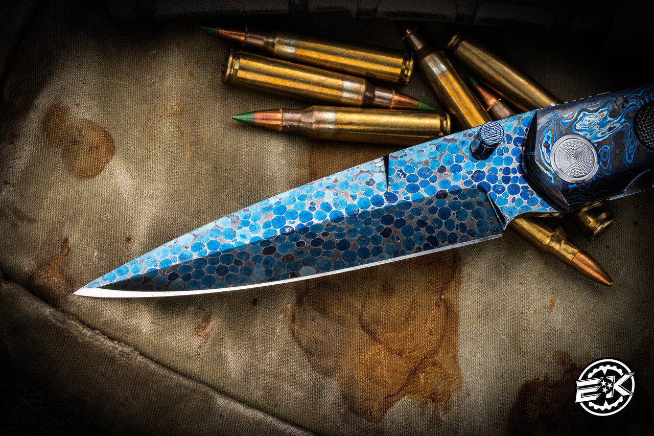 Sergey Rogovets Custom Ice Pick XL Full Dress ZircuTi Frame Lock