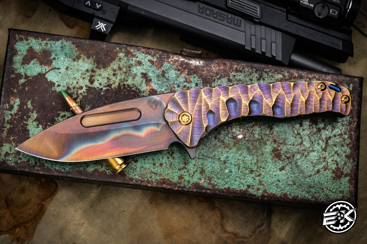 Medford Praetorian Slim Flipper Folding Knife Violet/Bronze