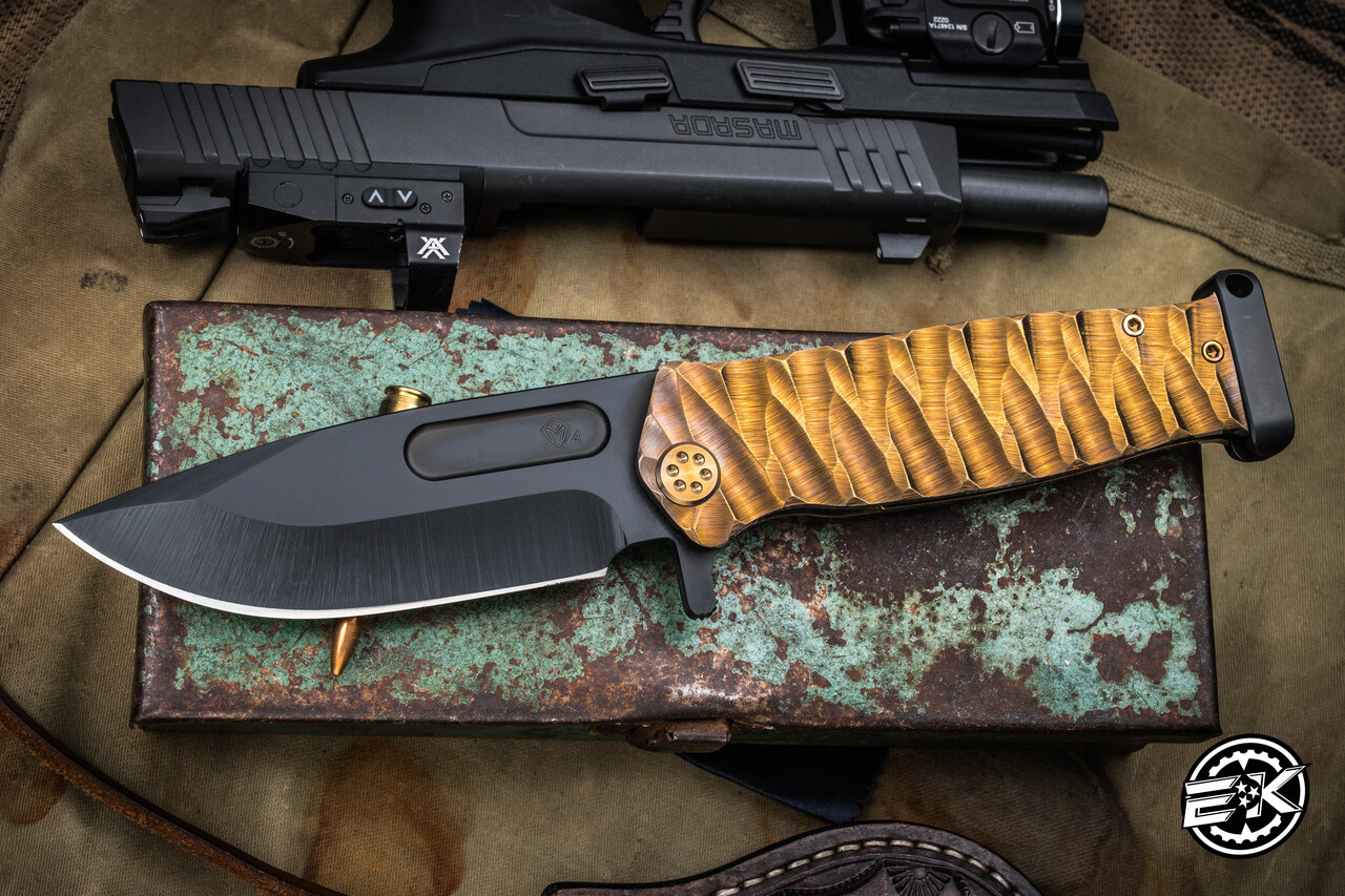 Medford USMC FF Fighter Flipper Folding Knife Bronze Predator