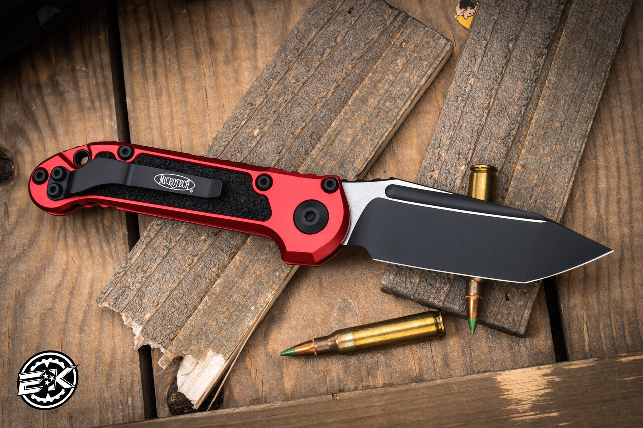 Microtech LUDT Gen III Automatic Folding Knife Red 3.4