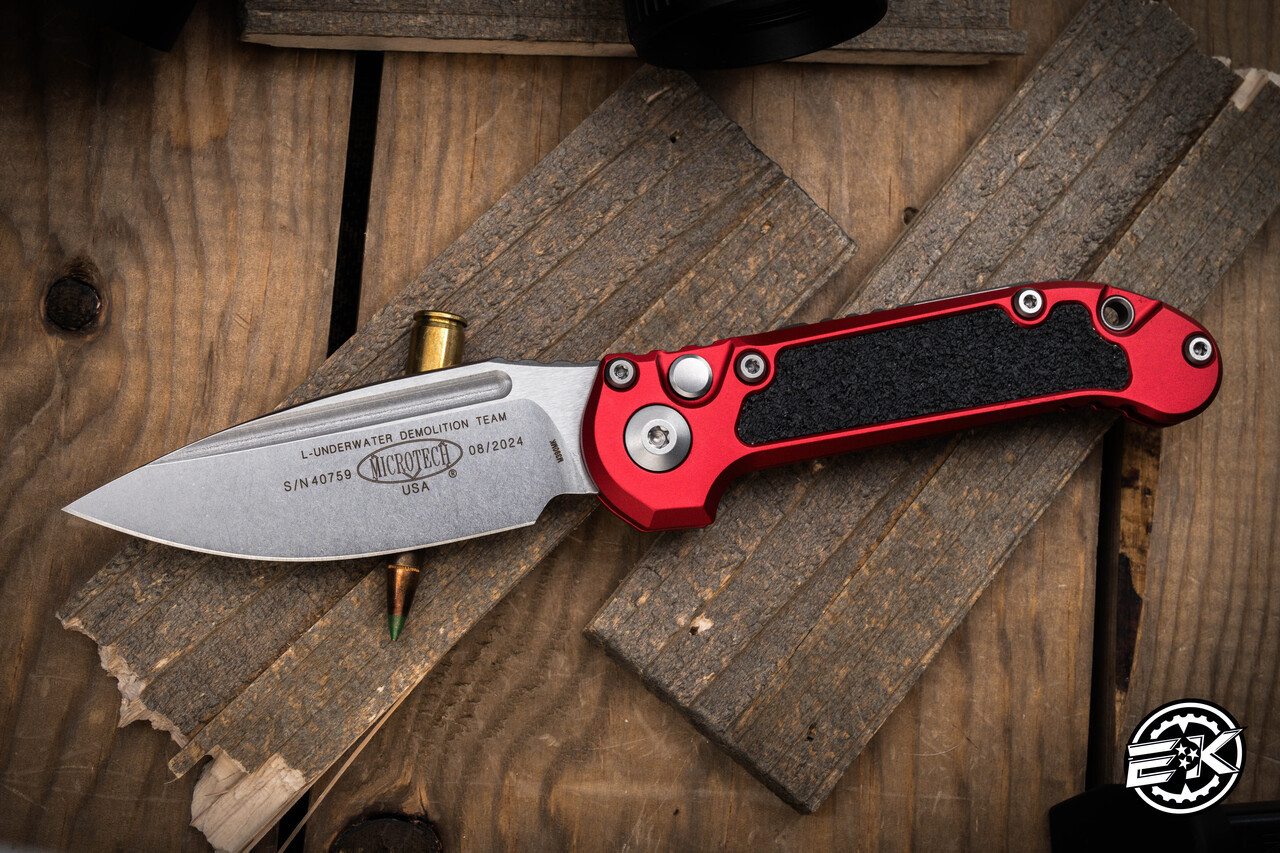 Microtech LUDT Gen III Automatic Red Aluminum 3.4