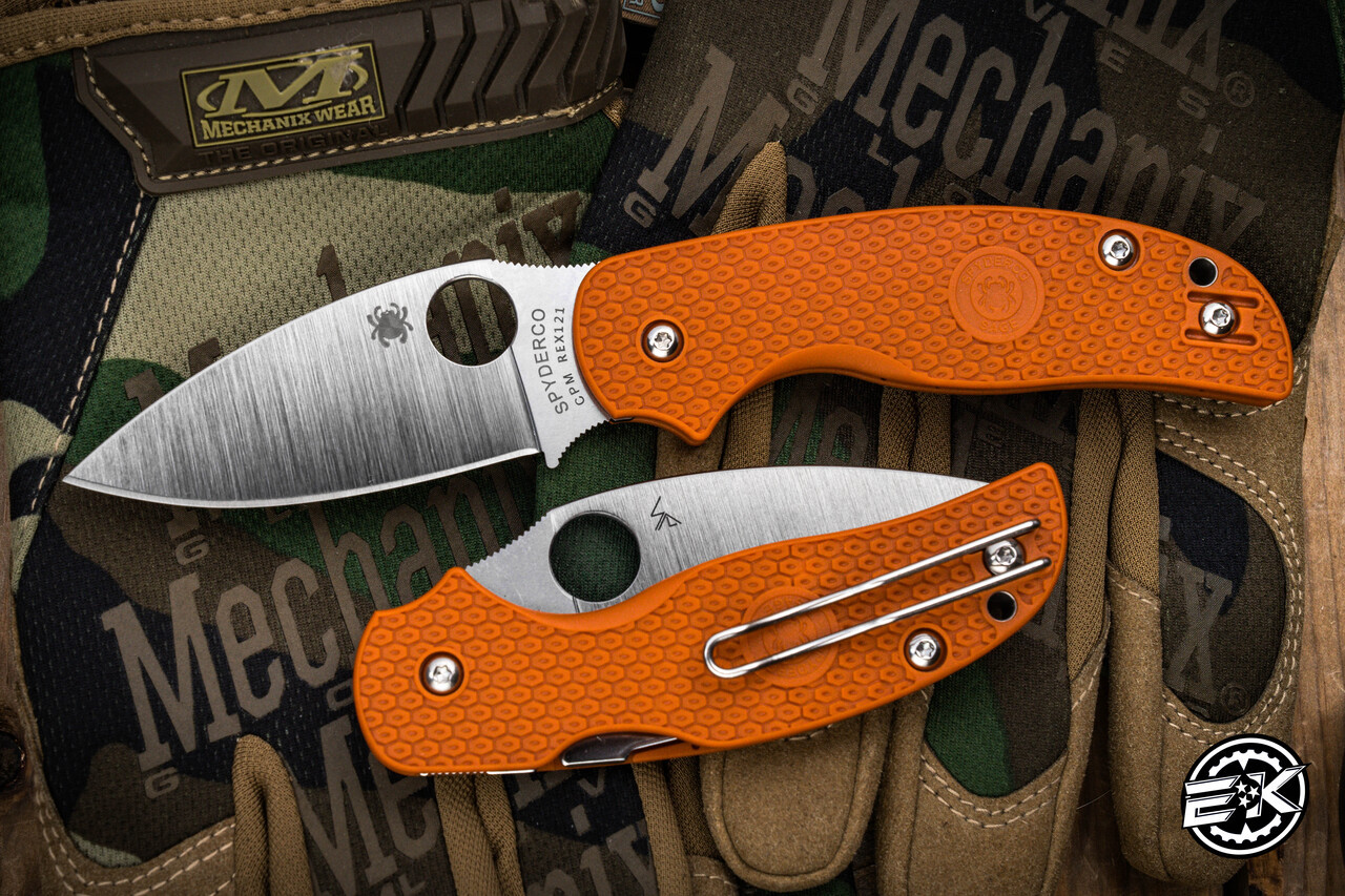 Spyderco Sage 5 Lightwight Compression Lock Knife Burnt Orange FRN