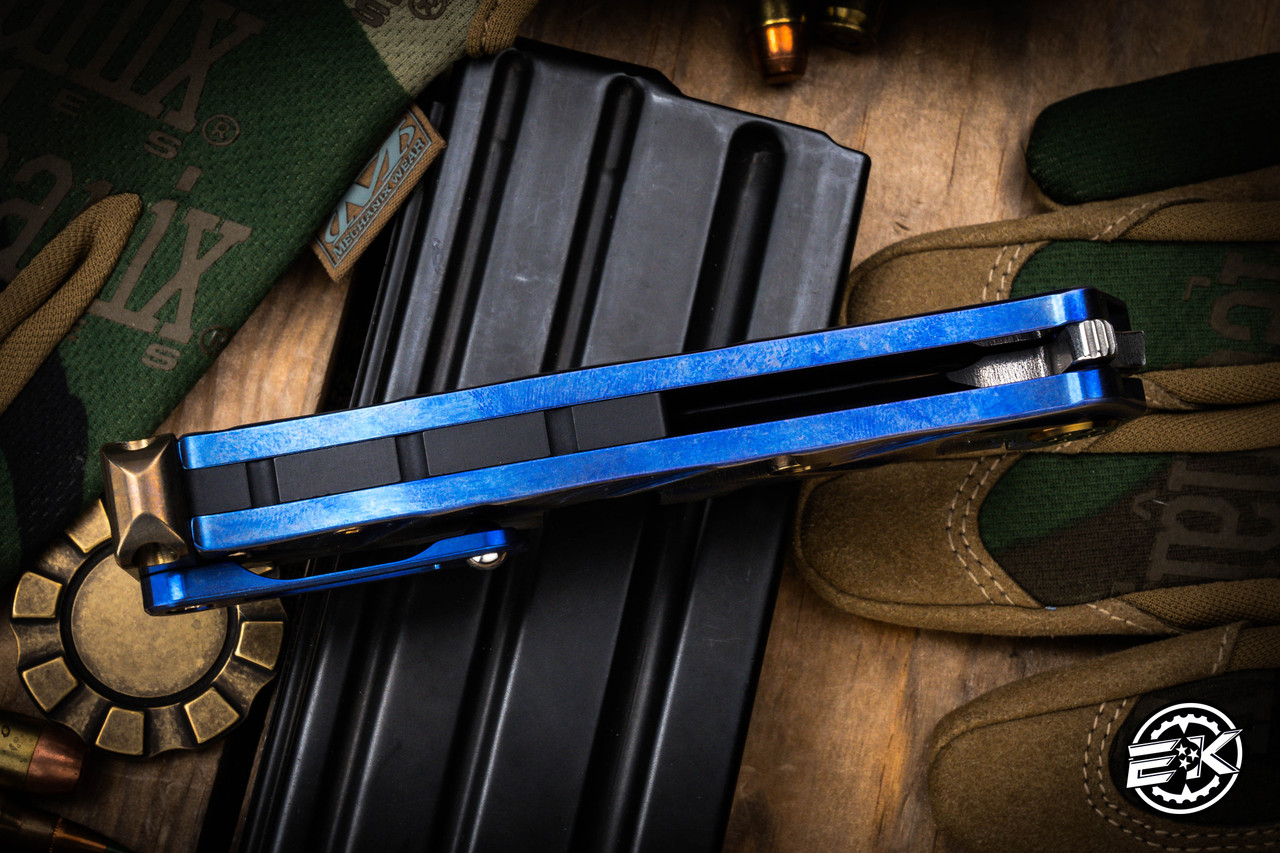 Medford USMC FF Fighter Flipper Folding Knife Blue/Bronze Stained
