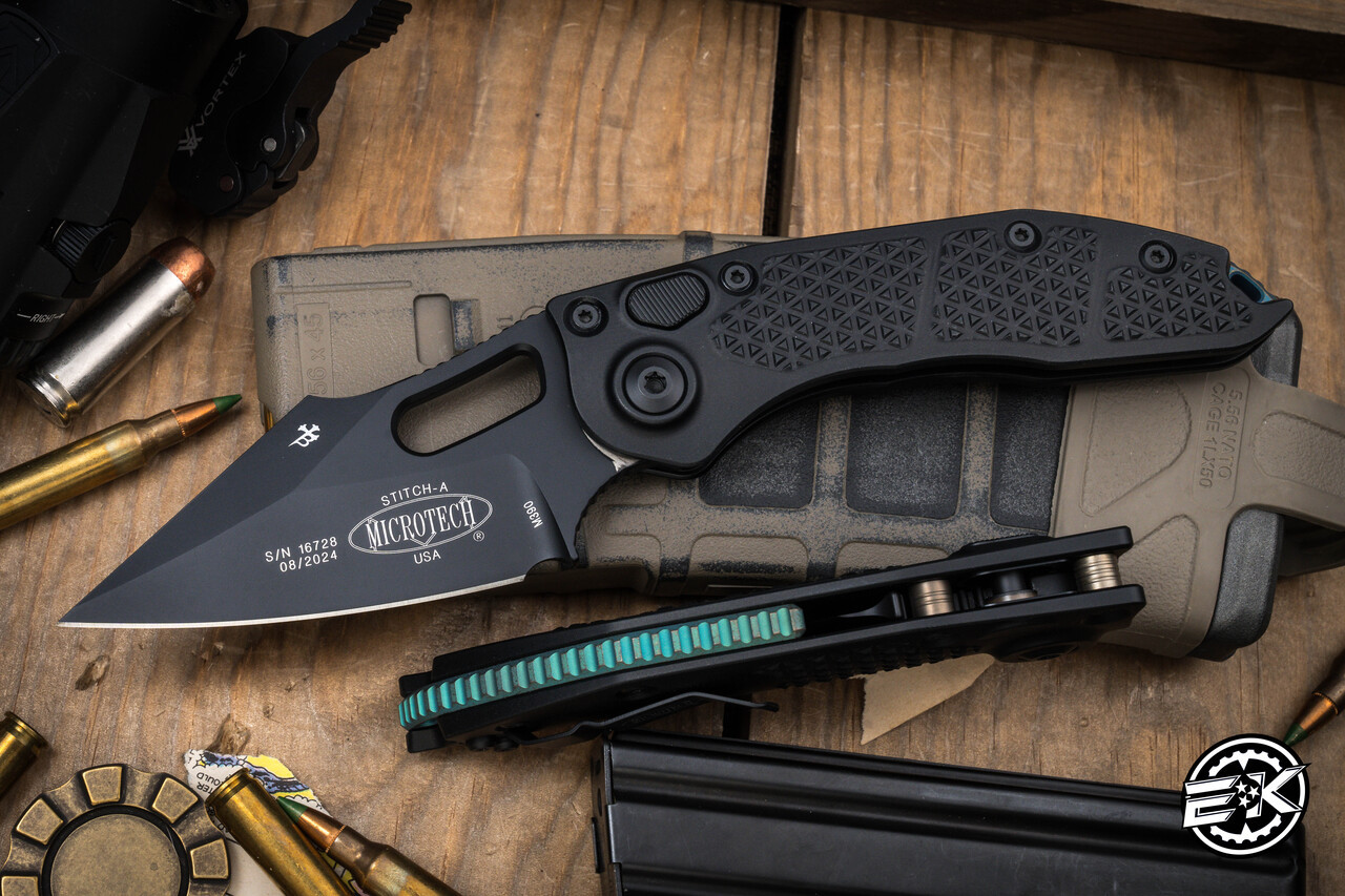 Microtech/Borka Blades Stitch Automatic Folding Knife Green