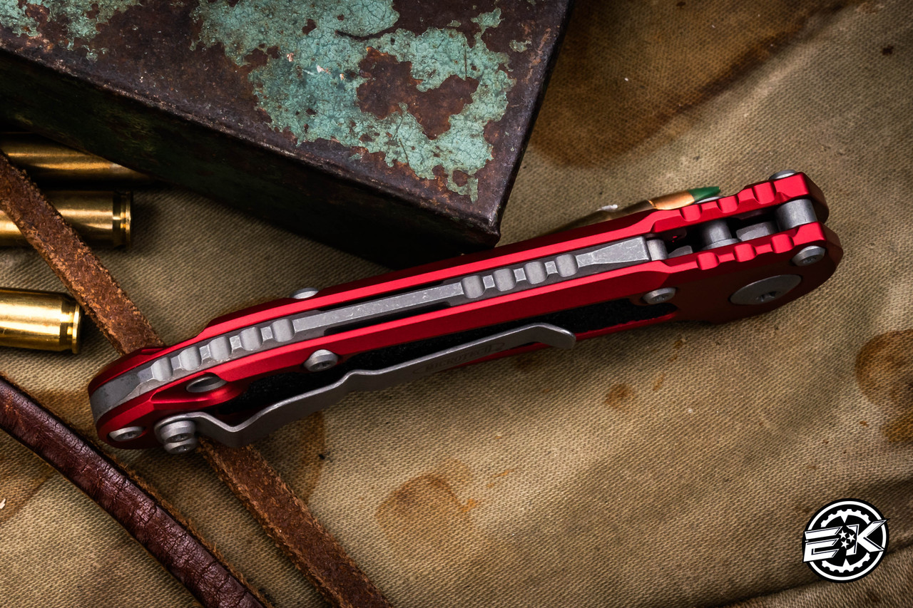 Microtech LUDT Automatic Folding Knife Red/Grip Tape Inlay 3.4